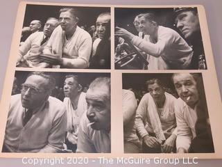 Set of 4 Black & White Photos - "Ringside Reaction", Madison Square Garden, NY, NY; March 15, 1952 by A. Rickerby.  Each measures approximately 9" x 8" and all four are mounted together on one picture board.  