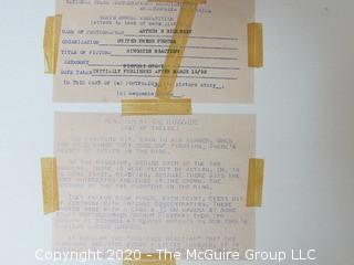 Set of 4 Black & White Photos - "Ringside Reaction", Madison Square Garden, NY, NY; March 15, 1952 by A. Rickerby.  Each measures approximately 9" x 8" and all four are mounted together on one picture board.  