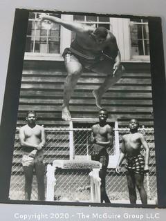 Black & White Photo - Buster Mathis, circa 1960's; fought both Frazier and Ali for heavyweight title; A. Rickerby. Measures 13" x 19" and mounted on picture board. 