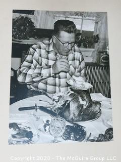 Black & White Photo - Thanksgiving. Measures 10" x 13 1/2" and mounted on picture board.