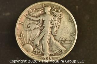 1945 Walking Liberty Silver Half Dollar