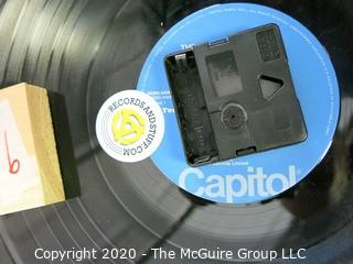 Authentic Beatles Record Re-purposed as a Wall Clock. Battery Run. 