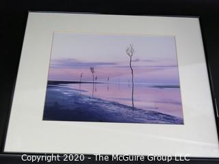 Framed Photograph Entitled "Channeling Trees, Rock Harbor Orleans" by Jon Vaughan, Signed.  Measures approximately  15 1/2" X 19 1/2".