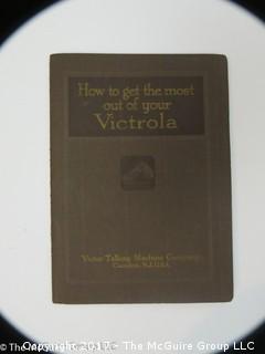 Victor Talking Machine Co. "Victrola" and cabinet.  (Condition is excellent; and comes with all the items photographed); 19W x 22 1/2D x 43 1/2T