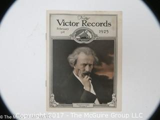 Victor Talking Machine Co. "Victrola" and cabinet.  (Condition is excellent; and comes with all the items photographed); 19W x 22 1/2D x 43 1/2T