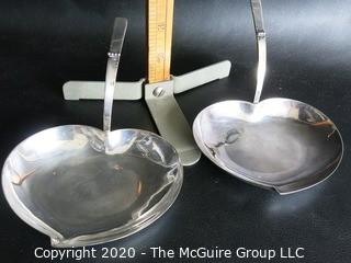 Group of Decorative Metal Items.  Includes WMF Serving Dish and Butter Dish, International Silver Pear Shaped Bowl, Aluminum Modern Vase, Reed & Barton Bowl. 