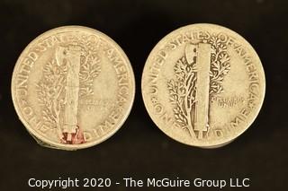 U.S. Collectible Coins: 1943 Mercury Dime & 1936 Mercury Dime 