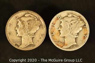 U.S. Collectible Coins: 1935 Mercury Dime & 1935 Mercury Dime 