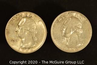 U.S. Collectible Coins: 1964 Washington Quarter & 1964 Washington Quarter 