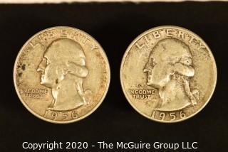 U.S. Collectible Coins: 1956 Washington Quarter & 1956 Washington Quarter 