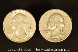 U.S. Collectible Coins: 1961 Washington Quarter & 1953-D Washington Quarter 