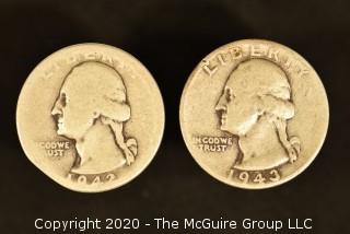 U.S. Collectible Coins: 1942-D Washington Quarter & 1943 Washington Quarter 