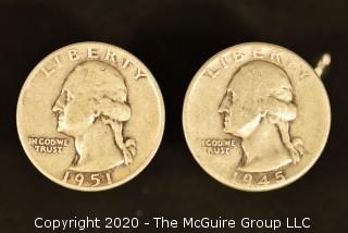 U.S. Collectible Coins: 1951 Washington Quarter & 1945 Washington Quarter 