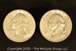 U.S. Collectible Coins: 1962 Washington Quarter & 1961-D Washington Quarter 