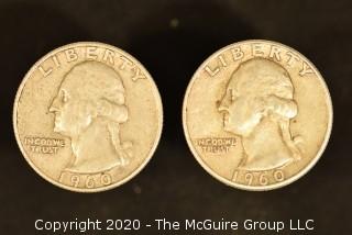 U.S. Collectible Coins: 1960-D Washington Quarter & 1960 Washington Quarter 