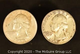 U.S. Collectible Coins: 1964 Washington Quarter & 1964 Washington Quarter 