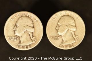 U.S. Collectible Coins: 1946 Washington Quarter & 1946 Washington Quarter 