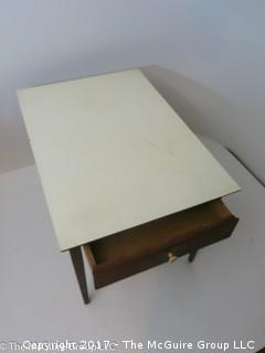 Single drawer side table with laminate top; 21 x 30 x 20 1/2"T