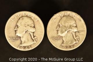 U.S. Collectible Coins: 1941 Washington Quarter & 1941-D Washington Quarter 