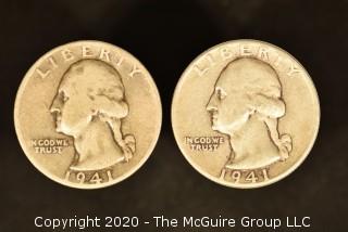 U.S. Collectible Coins: 1941-D Washington Quarter & 1941 Washington Quarter 