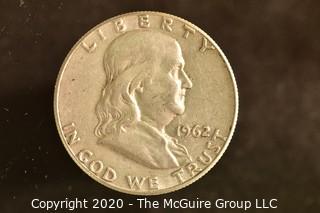 U.S. Collectible Coins: 1962 Franklin Half Dollar