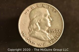 U.S. Collectible Coins: 1958-D Franklin Half Dollar