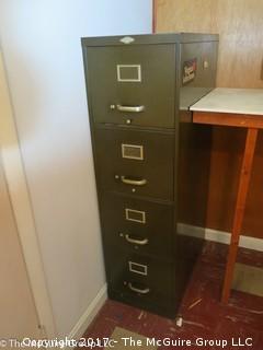 4 Drawer metal file cabinet