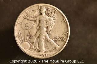 U.S. Collectible Coins: 1941 Walking Liberty Half Dollar