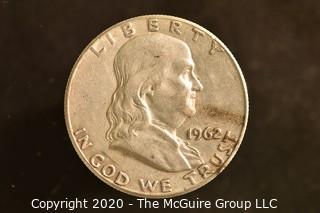 U.S. Collectible Coins: 1962 Franklin Half Dollar