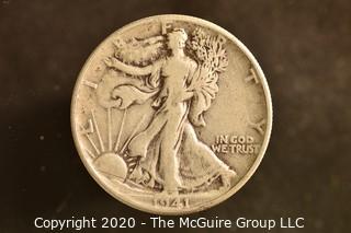 U.S. Collectible Coins: 1941 Walking Liberty Half Dollar