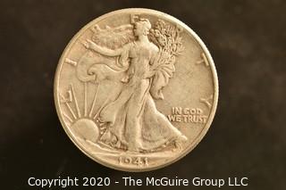 U.S. Collectible Coins: 1941 Walking Liberty Half Dollar