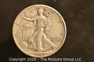 U.S. Collectible Coins: 1941 Walking Liberty Half Dollar