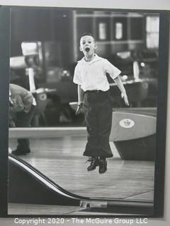 Photo, Positive, B&W, Historical, Americana, Bowling. Measures approximately 16" X 20" on Photo Board.