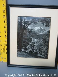 Framed alpine photograph (Outside Dimensions: 11 x 13")