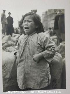 1947 Black & White Large Format Photo of Mao Kang; Her Tears are China's by Rickerby. Measures approximately 16" X 20" on Photo Board.