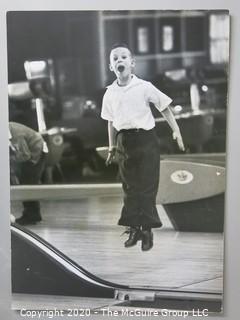 Photo, Positive, B&W, Historical, Americana, Bowling. Approximately 16" X 20" on Photo Board. Mounted on board (NOT A DUPLICATE)