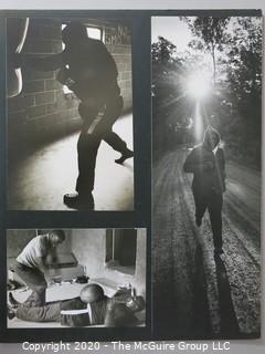 Black and White Photo Collage of Boxer Buster Mathis. Measures approximately 16" X 20" on Photo Board.