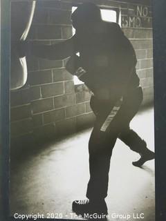 Black and White Photo Collage of Boxer Buster Mathis. Measures approximately 16" X 20" on Photo Board.