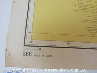 Collection of Maps including 1950's Cuba; The British Commonwealth;  and nautical maps of NY Harbor, Chesapeake Bay and the Potomoc River 