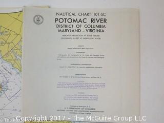 Collection of Maps including 1950's Cuba; The British Commonwealth;  and nautical maps of NY Harbor, Chesapeake Bay and the Potomoc River 