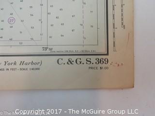 Collection of Maps including 1950's Cuba; The British Commonwealth;  and nautical maps of NY Harbor, Chesapeake Bay and the Potomoc River 