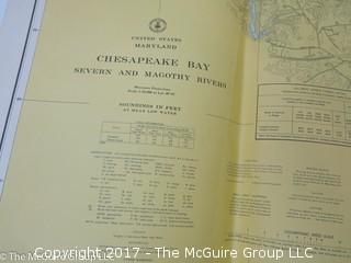 Collection of Maps including 1950's Cuba; The British Commonwealth;  and nautical maps of NY Harbor, Chesapeake Bay and the Potomoc River 