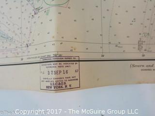 Collection of Maps including 1950's Cuba; The British Commonwealth;  and nautical maps of NY Harbor, Chesapeake Bay and the Potomoc River 