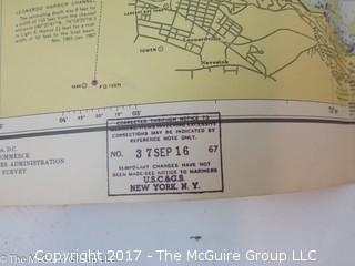 Collection of Maps including 1950's Cuba; The British Commonwealth;  and nautical maps of NY Harbor, Chesapeake Bay and the Potomoc River 