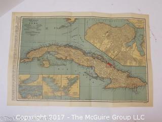 Collection of Maps including 1950's Cuba; The British Commonwealth;  and nautical maps of NY Harbor, Chesapeake Bay and the Potomoc River 