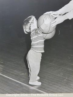 Photo, Print, B&W, Historical, Americana, Basketball. Measures approximately 16" X 20" on Photo Board.