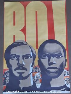 Vintage Color Political Poster. Approximately 44" X 30". 