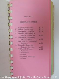 NBC News Vest Pocket handbook of 1977 Inaugural Week Festivities