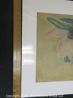 Pastel On Paper of "Primitive" by Nellie-Bond Dickinson 1938. Measures approximately 14" X 18" with Mat on Foam Board.