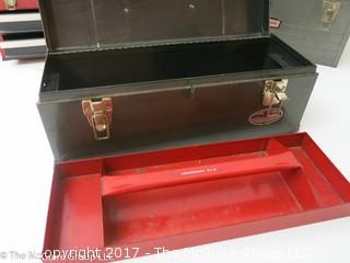 3 metal tool boxes